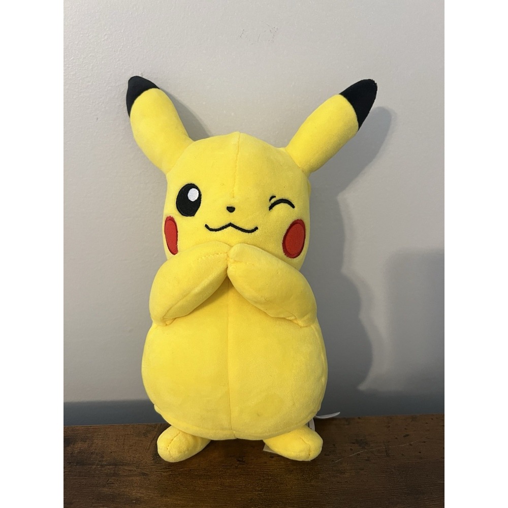Pokemon Pikachu Plush Doll Winking Pose Official Nintendo 2024 Stuffed Toy